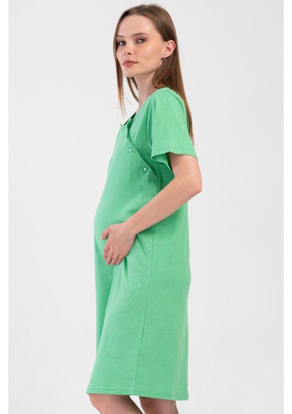 Kadın Kısa Kol Lohusa Yeşil Tunik C5T3N1O804 fiyatları