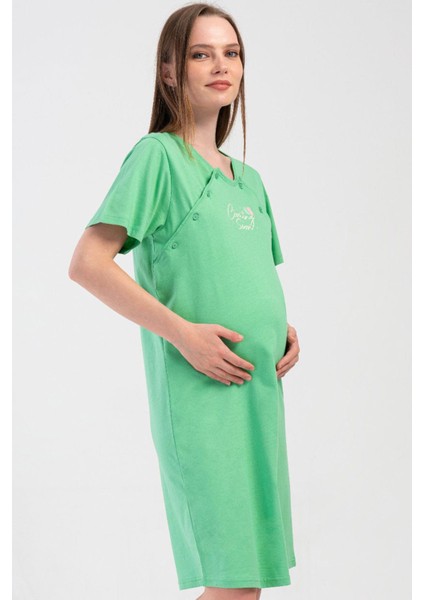 Kadın Kısa Kol Lohusa Yeşil Tunik C5T3N1O804 modelleri