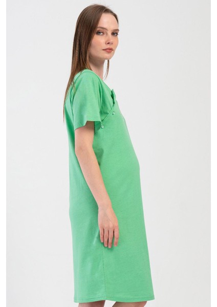 Kadın Kısa Kol Lohusa Yeşil Tunik C5T3N1O804 fırsatları