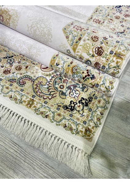 Kaşmiran , Osmalı Melodi Ipeksi Yün Tuşeli Triko Akrilik Saraylı Oturma Odası ve Salon Halısı