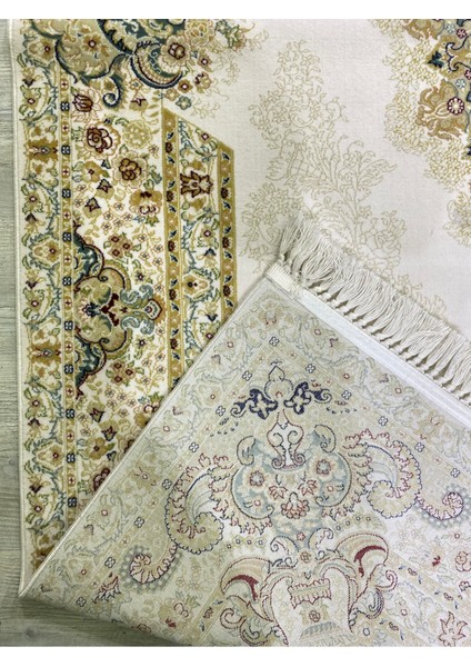 Kaşmiran , Osmalı Melodi Ipeksi Yün Tuşeli Triko Akrilik Saraylı Oturma Odası ve Salon Halısı