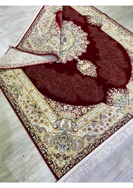 Kaşmiran , Osmalı Melodi Ipeksi Yün Tuşeli Triko Akrilik Saraylı Oturma Odası ve Salon Halısı
