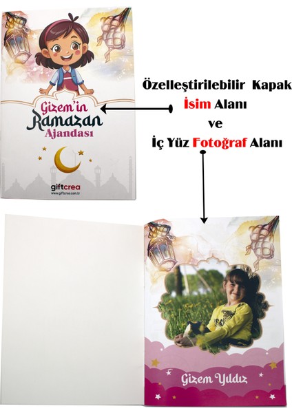 Kişiselleştirilebilir Ramazan Çocuk Seti – Erkek ve Kız Çocuklar Için Eğlenceli & Manevi Kit fiyatları