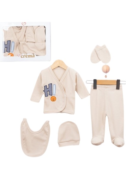 Nakışlı 5 Lü Zıbın Hastane Çıkış Seti