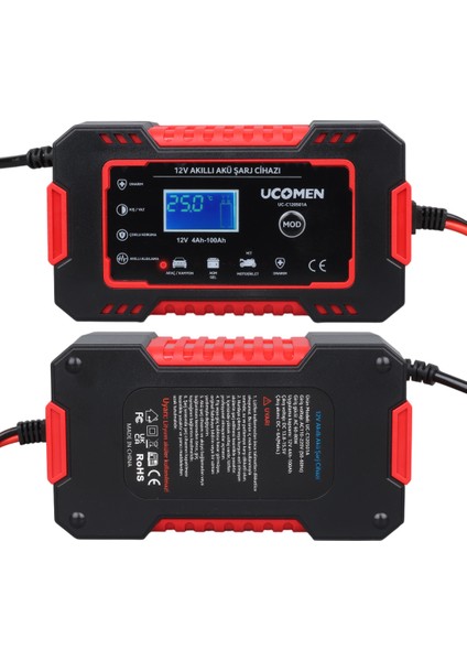 UC-C120501A 12V 6A Kirmizi LED Göstergeli̇ Akü Şarj Ci̇hazi fiyatları