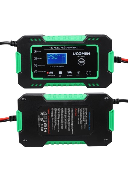 UC-C120501A 12V 6A Yeşi̇l LED Göstergeli̇ Akü Şarj Ci̇hazi fiyatları