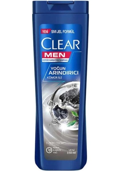 Clear Men Yoğun Arındırıcı Kömür Kepeğe Karşı Etkili Şampuan 350ML