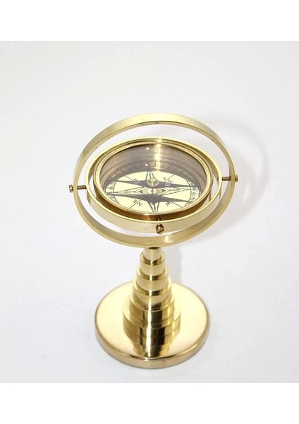 Pirinç Masa Üstü Pusula 2844