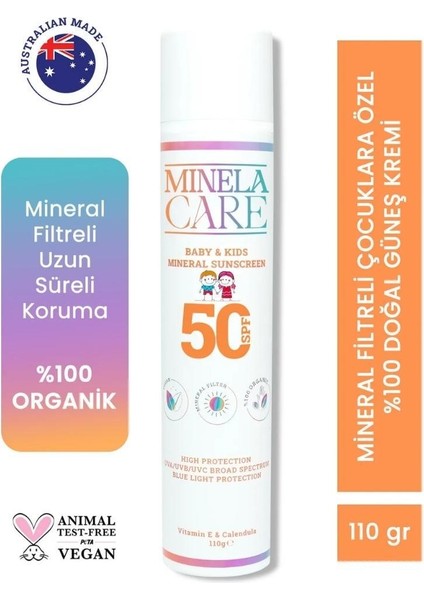 Minela C. Organik Mineral Filtreli Bebek ve Güneş Kremi S50 110GR fiyatları