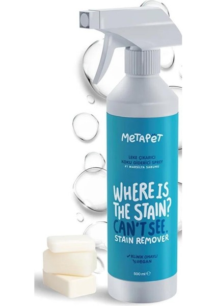 Metapet Beyaz Sabun Köpek Idrar ve Çişi Koku Giderici ve Leke Çıkarıcı Sprey 500ML