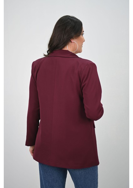 Kadın Büyük Beden Astarlı Düğmeli Blazer Ceket 9008-25-1 fiyatları