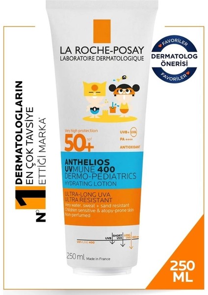 L.r.posay Anthelios Dermo Pediatrics UVMUNE400 Nemlendirici Vücut Sütü S50 250ML fiyatları