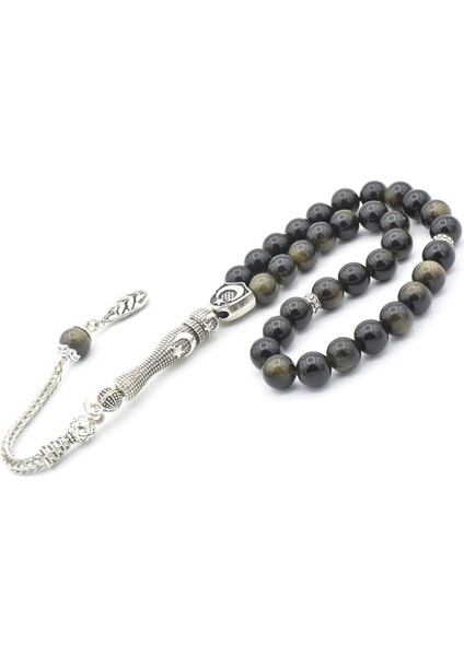 Hakiki Doğal Rainbow Obsidyen Taşı Tesbih 8 mm fırsatları