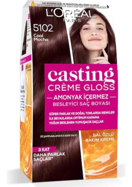 L.p. Casting Creme Gloss Saç Boyası 5102 Cool Mocha