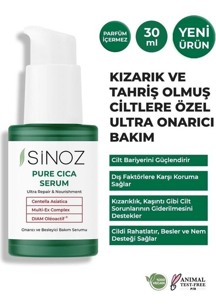 Sinoz Pure Cica Ultra Onarıcı ve Besleyici Bakım Serumu 30ML