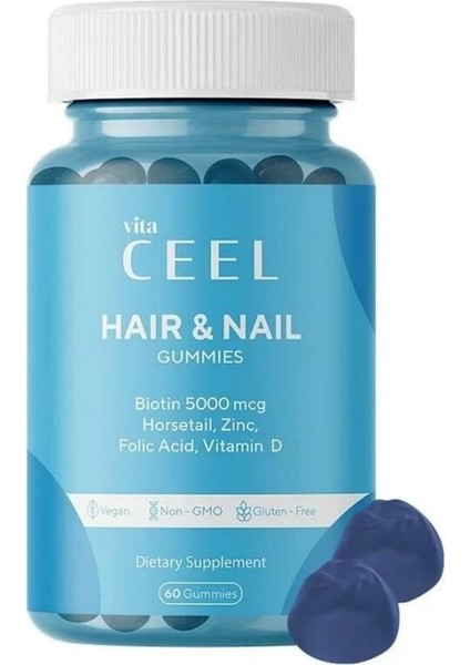 Vita Ceel Hair And Nail Gummies 60 Çiğnenebilir Form