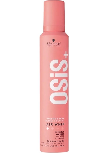 Osis Air Whip Hacim ve Tutuş Sağlayan Esnek Köpük 200ML