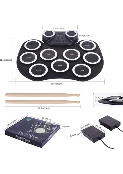 Yeni Başlayanlar Için Elektronik Davul Seti – Bluetooth & Mıdı, Şarjlı, 9 Pedli, Katlanabilir Çocuklar Için Elektronik Davul modelleri