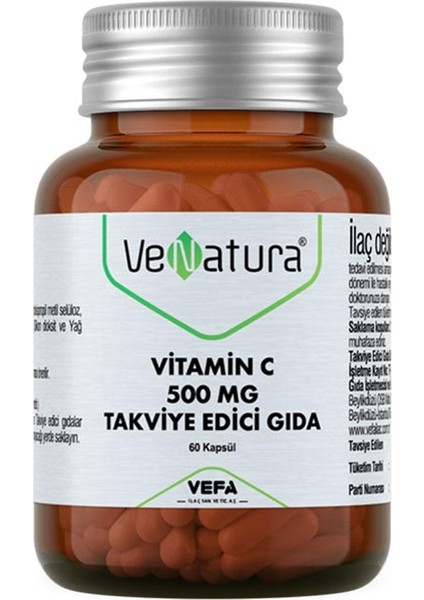 Venatura Vitamin C 500 Mg 60 Kapsül