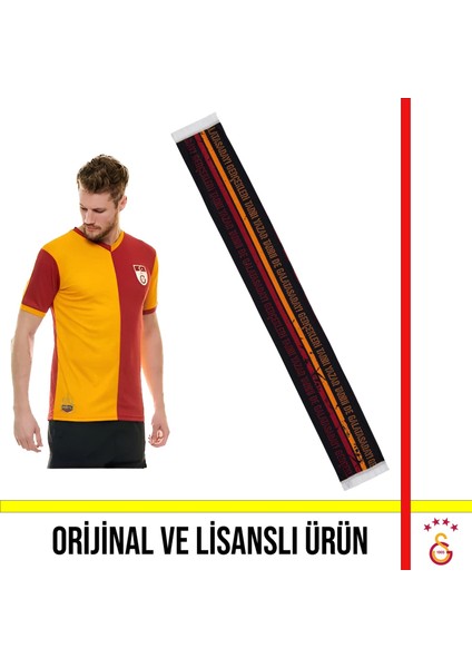 Lisanslı Fan Metin Oktay Forma ve Çizgili Siyah Şal Atkı