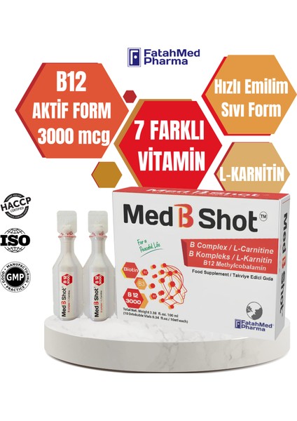 B12 Kompleks Vit. (METİLKOBALAMİN) ,B1 ,B2,B3,B5,B6,B1 ,Biotin ,L Karnitin indirimleri