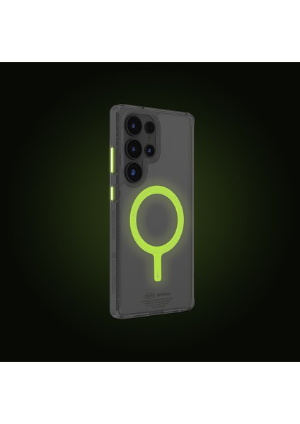 Galaxy S25 Ultra Kılıf Magsafe Uyumlu Şeffaf Fosforlu Skinarma Saido Nightglow Kapak Şeffaf fırsatları
