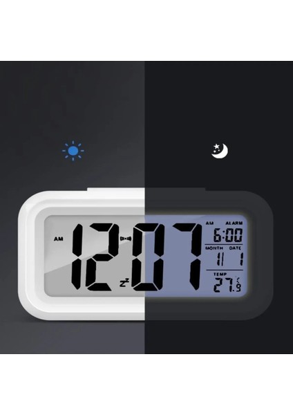 Dekoratif Fotoselli Alarmlı Takvimli Halojen Işıklı Dereceli Masa Ofis Saati Hediyelik Öğrenci Saati fiyatları