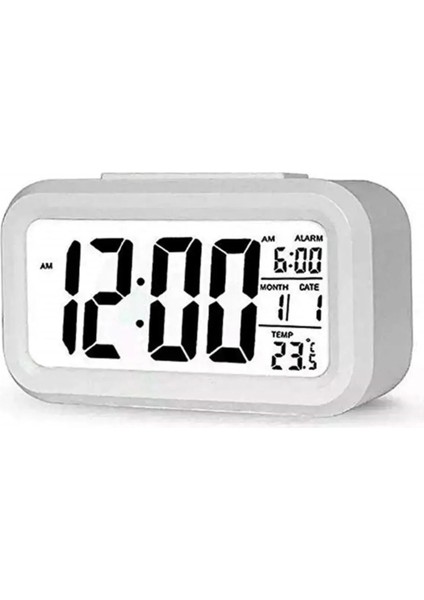 Dekoratif Fotoselli Alarmlı Takvimli Halojen Işıklı Dereceli Masa Ofis Saati Hediyelik Öğrenci Saati fırsatları