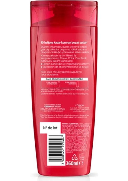 E.color Vive Renk Koruyucu Bakım Şampuanı 360ML fiyatları