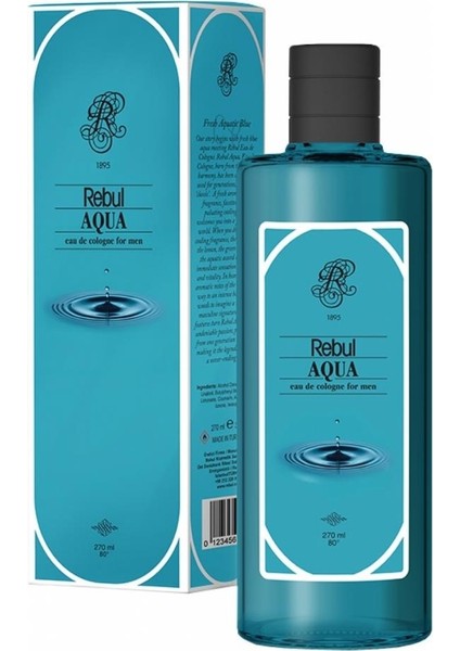 Rebul Cam Kolonya Şişe Aqua 250ML