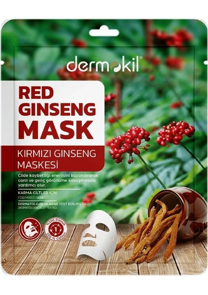 Dermokil Kırmızı Ginseng Kağıt Maskesi