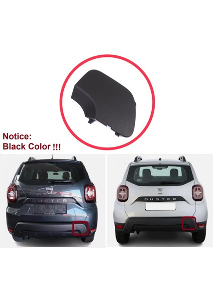 BSP1193 Renault Dacia Duster Mk2 Hm 2017-2023 511656583R Için Arka Tampon Çeki Demiri Kapağı Siyah