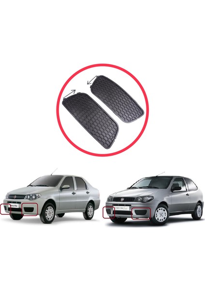 BSP1188 Fiat Palio Siena Mk1 178 2007-2016 Albea 2002-2012 51703144 Için Ön Sol Sağ Sis Far Çerçevesi Sissiz modelleri