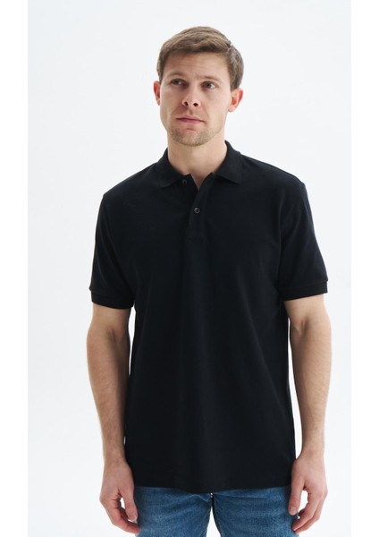 Erkek Regular Fit Basic % 100 Pamuk Pike Polo Yaka Tişört Y29374354502