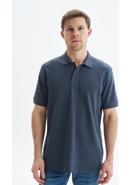 Erkek Regular Fit Basic % 100 Pamuk Pike Polo Yaka Tişört Y29374354502
