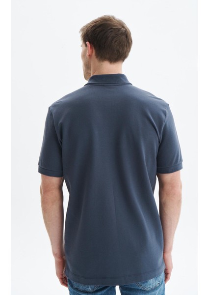 Erkek Regular Fit Basic % 100 Pamuk Pike Polo Yaka Tişört Y29374354502