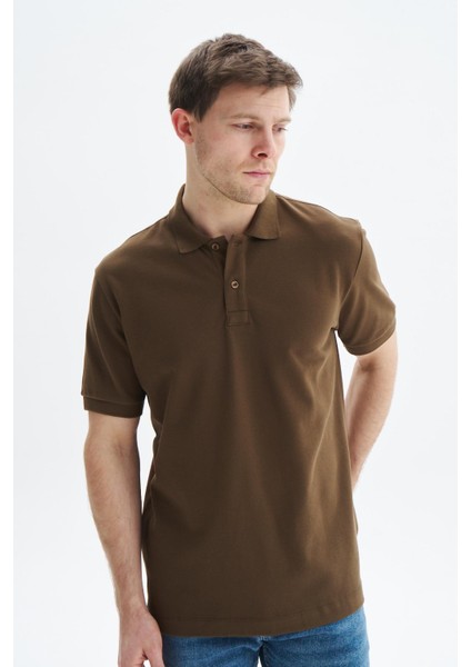 Erkek Regular Fit Basic % 100 Pamuk Pike Polo Yaka Tişört Y29374354502