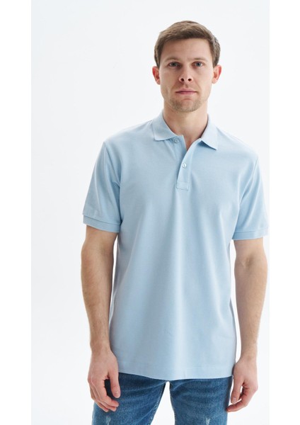 Erkek Regular Fit Basic % 100 Pamuk Pike Polo Yaka Tişört Y29374354502