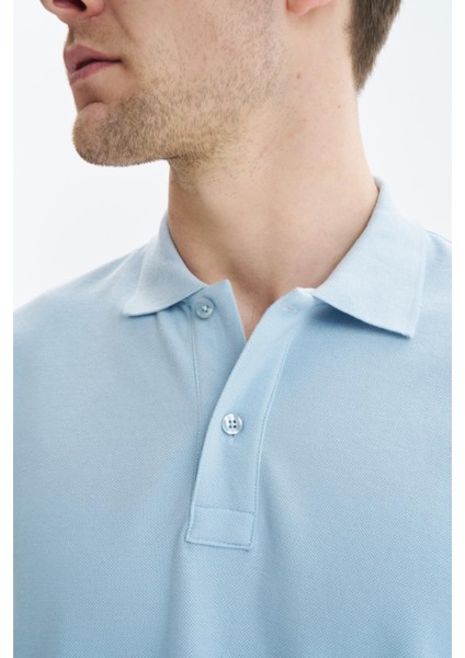 Erkek Regular Fit Basic % 100 Pamuk Pike Polo Yaka Tişört Y29374354502