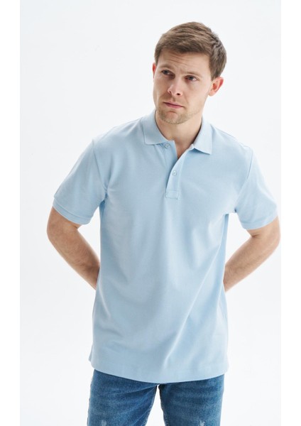 Erkek Regular Fit Basic % 100 Pamuk Pike Polo Yaka Tişört Y29374354502