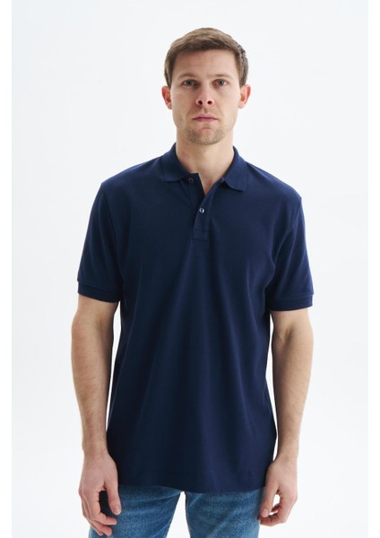 Erkek Regular Fit Basic % 100 Pamuk Pike Polo Yaka Tişört Y29374354502