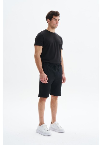 Erkek Regular Fit Basic Süprem % 100 Pamuk Yandan Ve Arka Cepli Şort Y29504279302