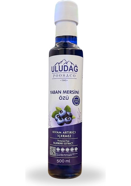 Soğuk Sıkım Yaban Mersini Özü 500 ml