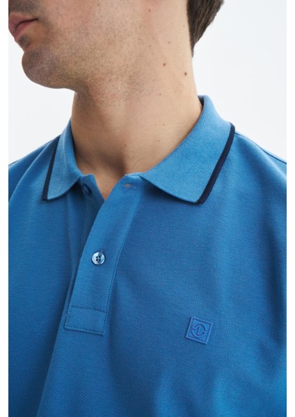 Erkek Regular Fit Basic % 100 Pamuk Pike Polo Yaka Tişört Y29374353902