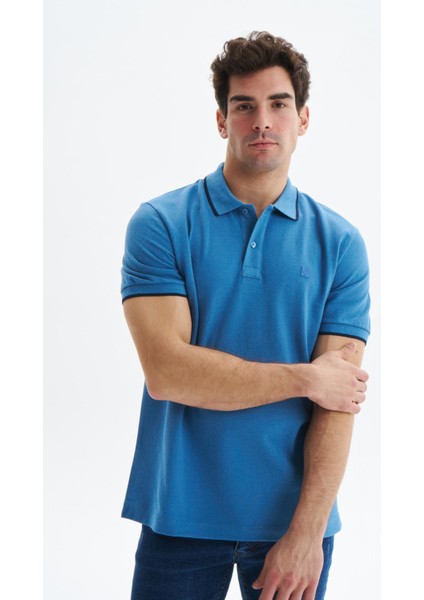 Erkek Regular Fit Basic % 100 Pamuk Pike Polo Yaka Tişört Y29374353902