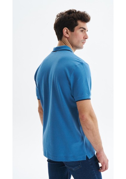 Erkek Regular Fit Basic % 100 Pamuk Pike Polo Yaka Tişört Y29374353902