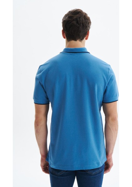 Erkek Regular Fit Basic % 100 Pamuk Pike Polo Yaka Tişört Y29374353902