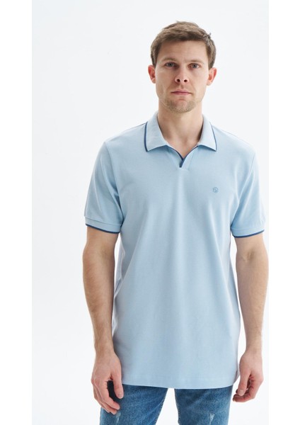 Erkek Regular Fit Basic % 100 Pamuk Pike Polo Yaka Tişört Y29374353802