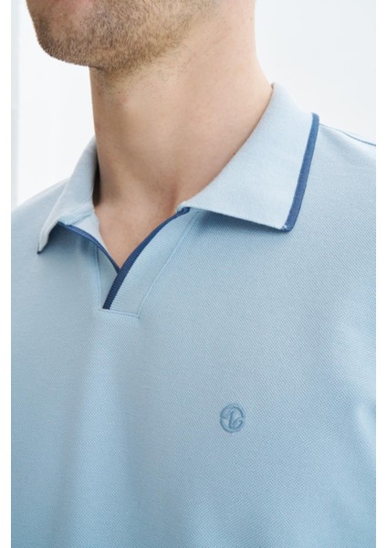 Erkek Regular Fit Basic % 100 Pamuk Pike Polo Yaka Tişört Y29374353802