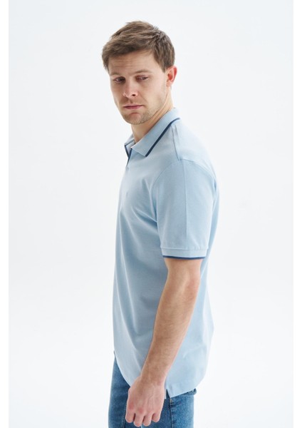 Erkek Regular Fit Basic % 100 Pamuk Pike Polo Yaka Tişört Y29374353802